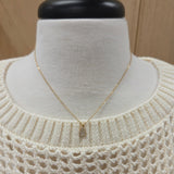 Luxe Gold Necklace w/ Teardrop Rhinestone Pendant Jewelry- Necklace PANACHE