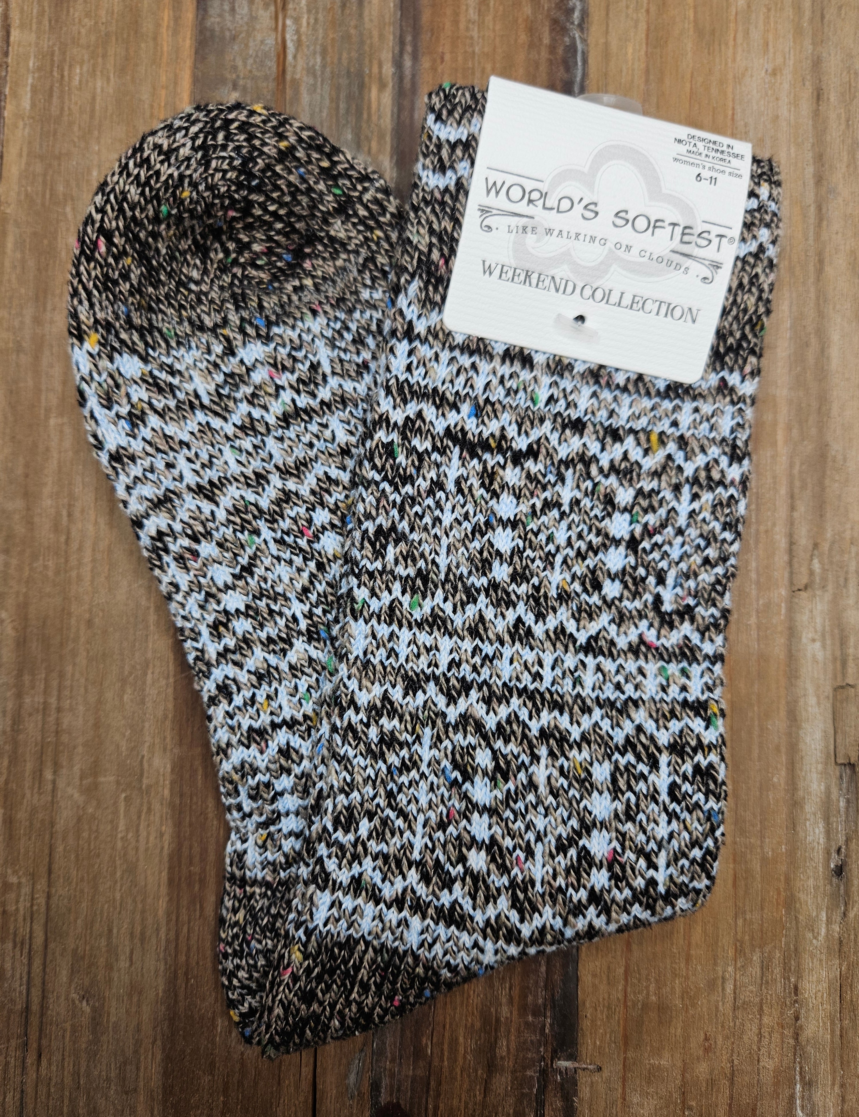 Blue Dark Confetti Socks Accessories- Socks CRESCENT SOCK COMPANY
