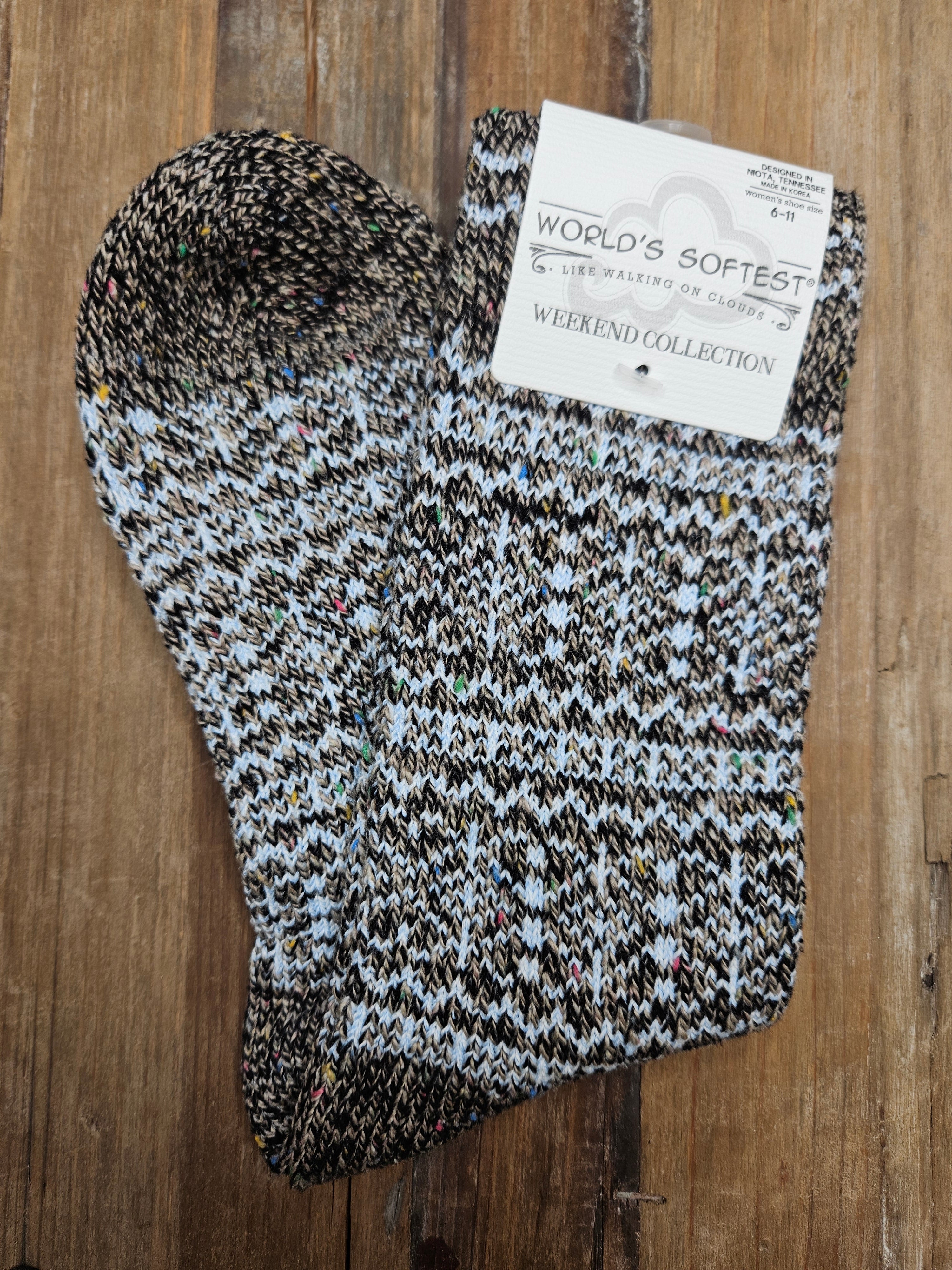 Blue Dark Confetti Socks Accessories- Socks CRESCENT SOCK COMPANY