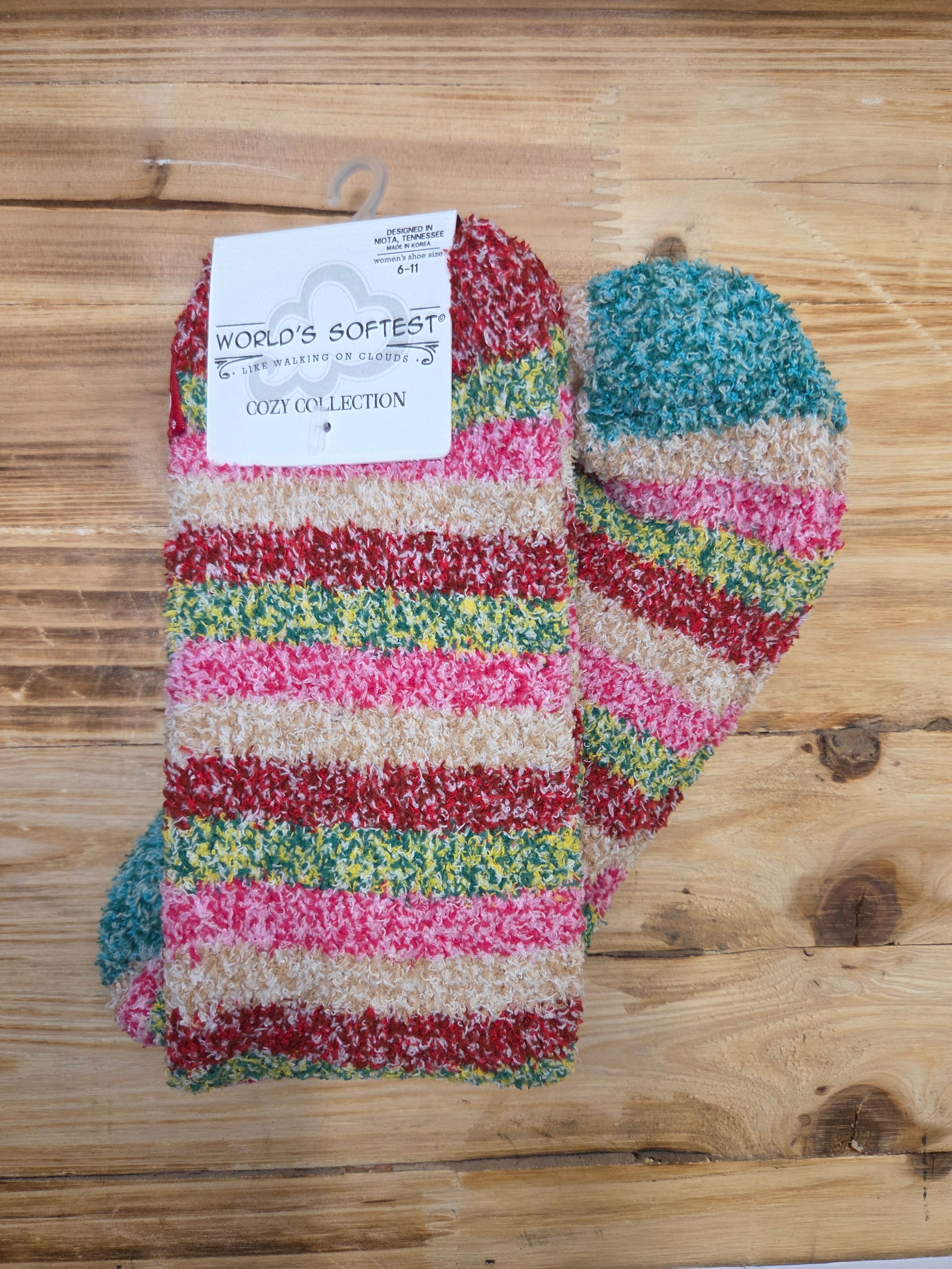 Holiday Multi Cozy Crew Socks — World's Softest Accessories - Socks World's Softest