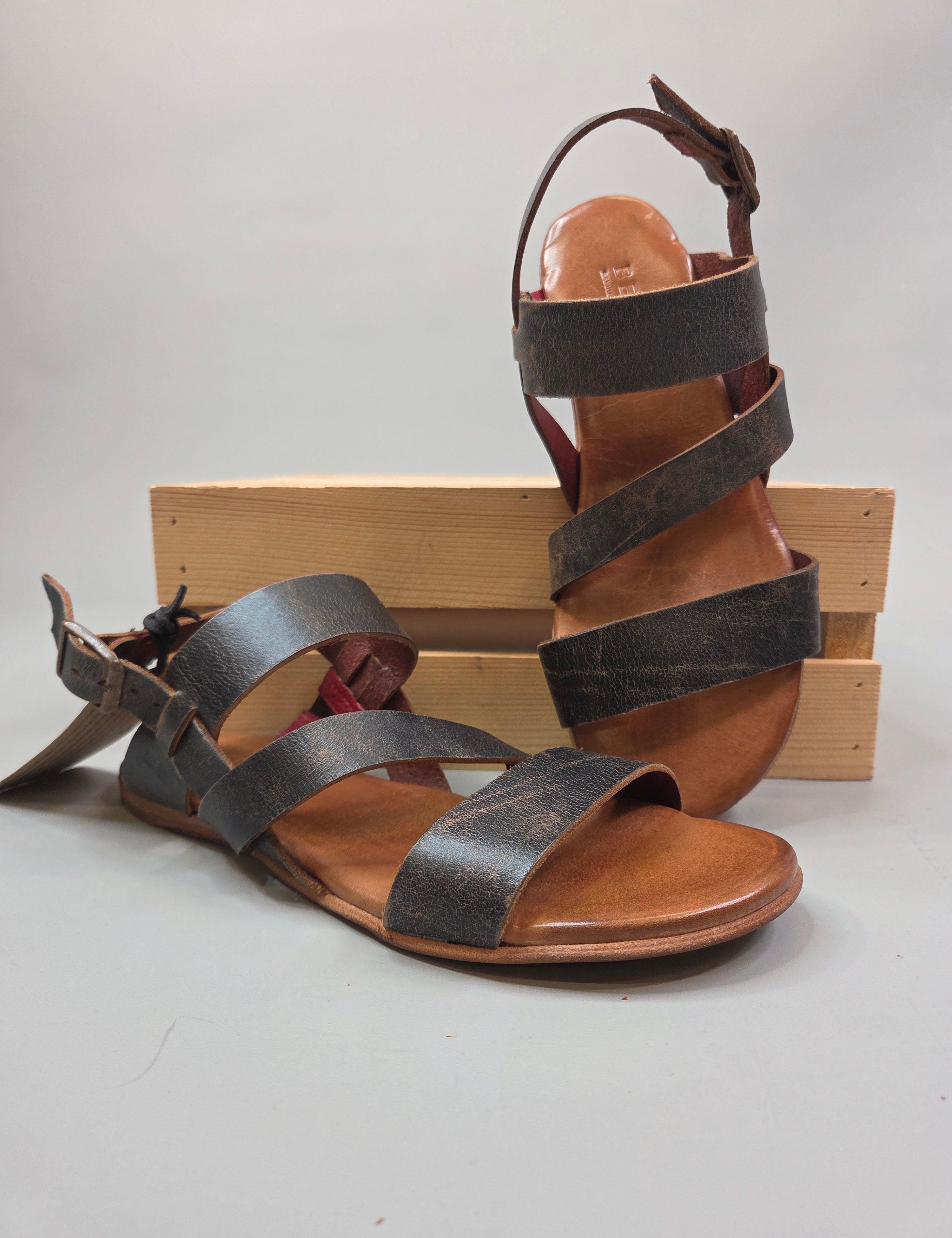 Black Lux Super B Sandal Shoes - Sandals BED STU