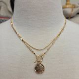 Gold Chain Multi Toggle Necklace