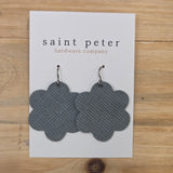 Dusty Blue Hexafoil Earrings