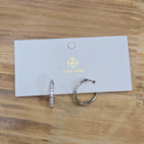18mm Silver Round Brilliant Hoops