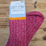 Pink/Blue/Orange Ragg Crew Socks — World's Softest Accessories - Socks World's Softest