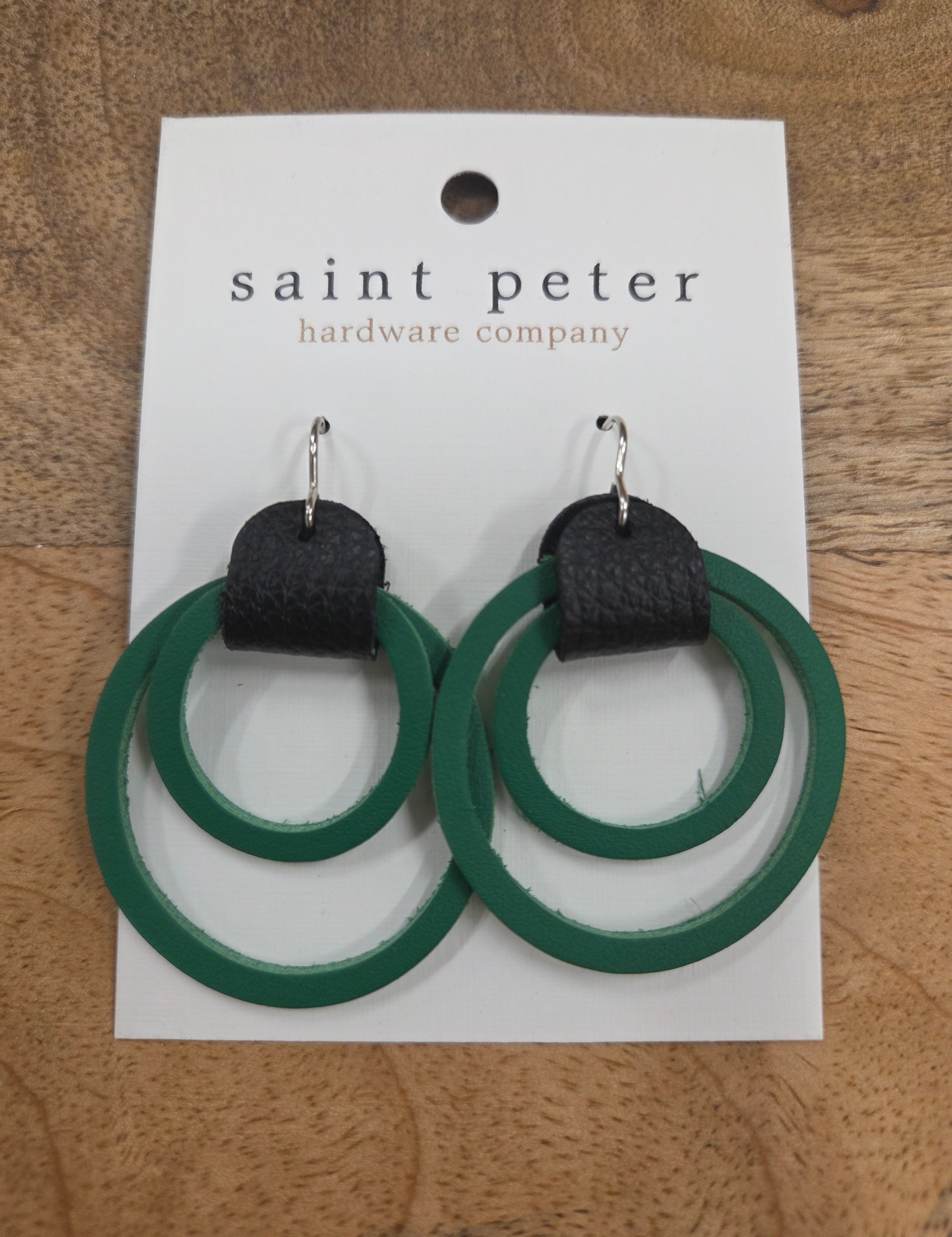 Green Circle Earrings Jewelry - Earrings St. Peter Hardware