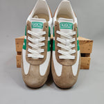 Jogger- White Camel Green Sneaker Shoes - Sneaker Back 70