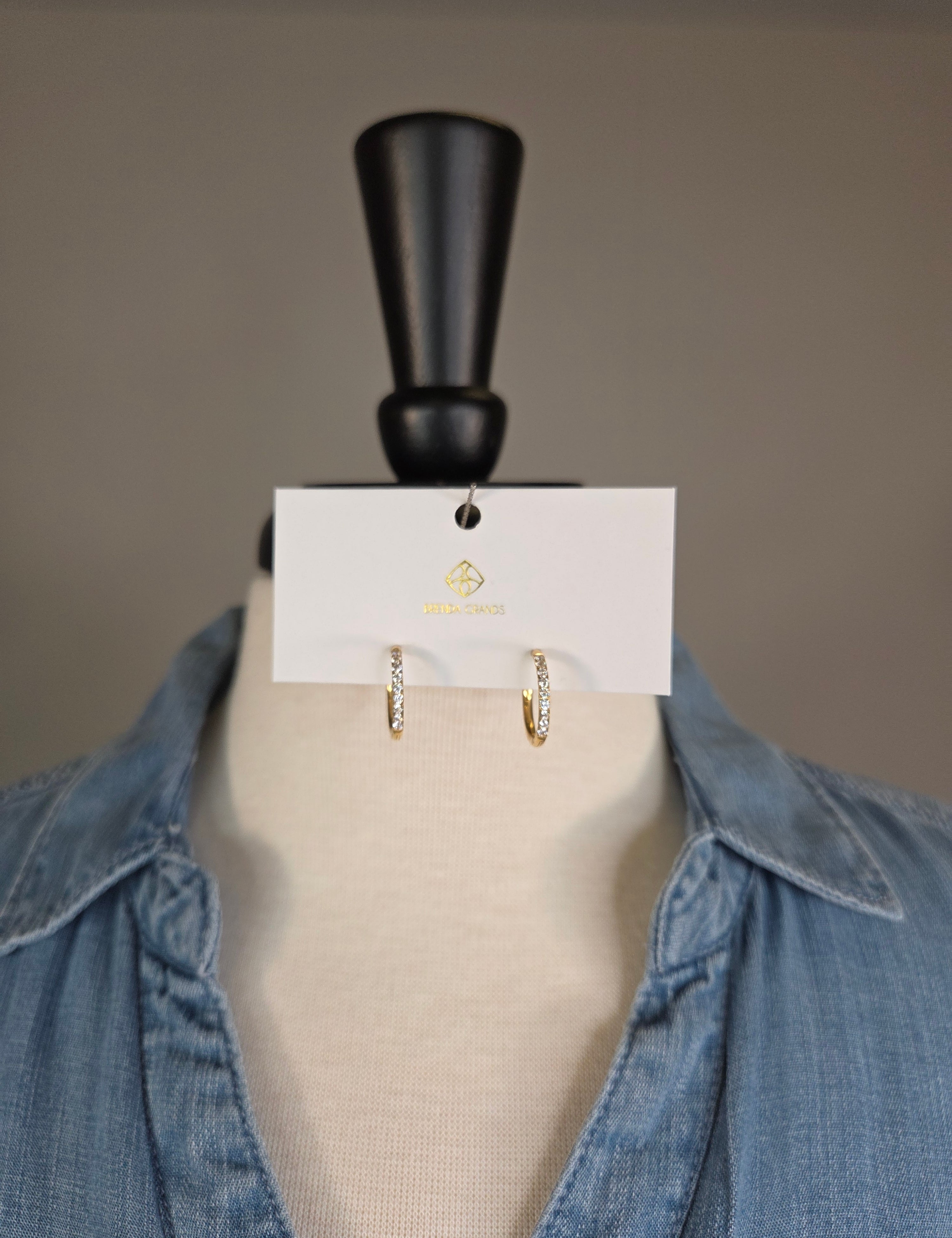 Gold 18mm Round Hoops Jewelry - Earrings Brenda Grands Jewelry