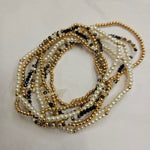 Gold bead black multi bracelets Jewelry- Bracelets WHAT'S HOT