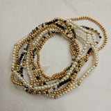 Gold bead black multi bracelets Jewelry- Bracelets WHAT'S HOT