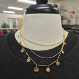 Gold Triple Layered Necklace Jewelry- Necklace WHAT'S HOT