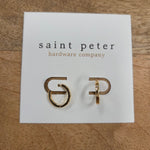 Studded Gold Huggies Jewelry - Earrings St. Peter Hardware