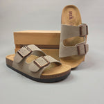 Taupe Ninah Sandals Shoes- Sandals MIA
