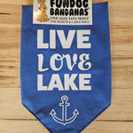 Live Love Lake Dog Bandana Accessories - Dog FUNDOG BANDANAS