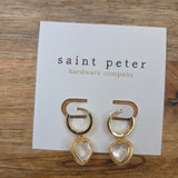 Mother of Pearl Heart Dangle Earring