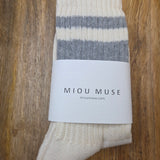Cream/Grey Retro Socks