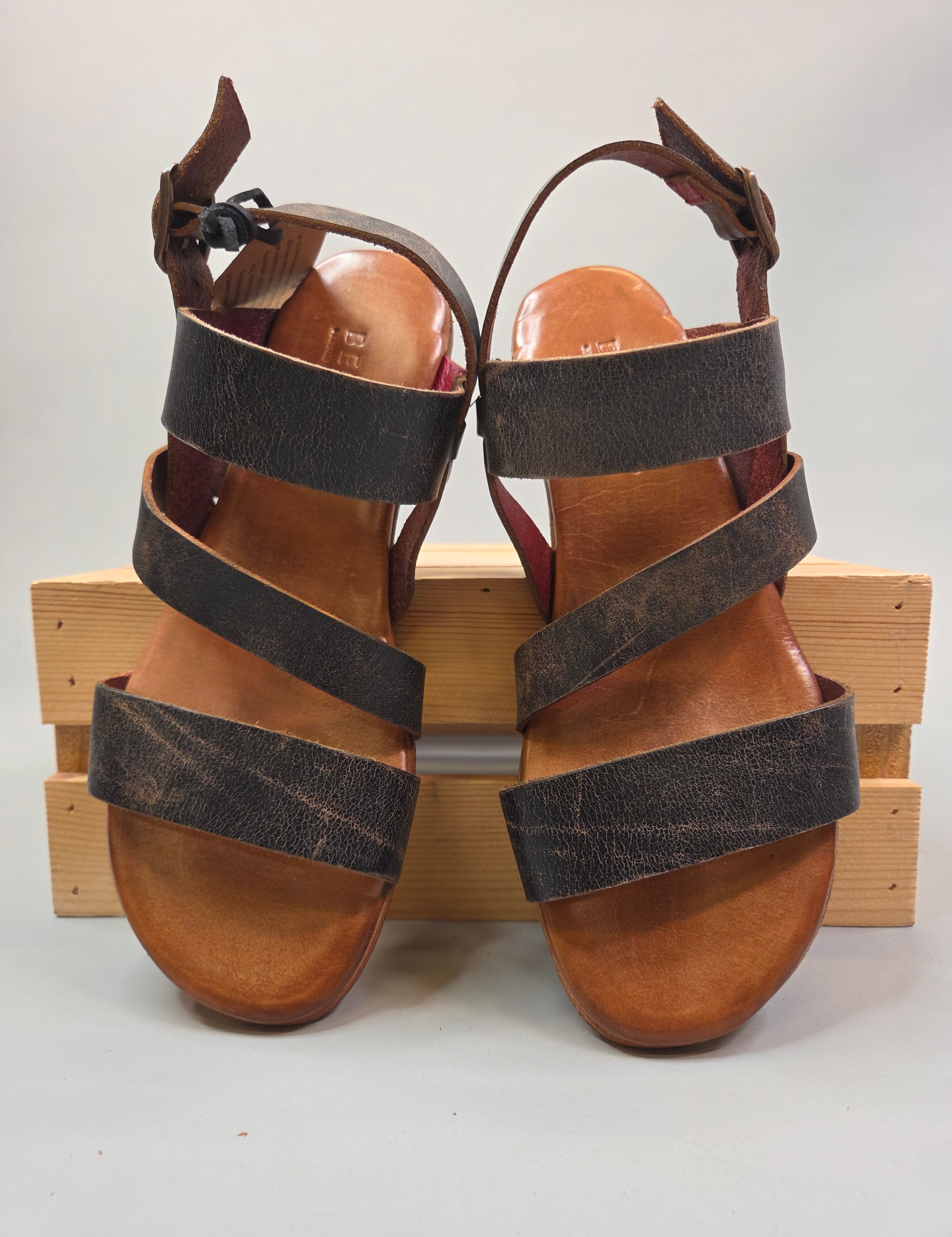 Black Lux Super B Sandal Shoes - Sandals BED STU