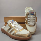 Metallic Gold Easter Backless Sneaker Shoes - Sneaker Back 70