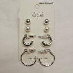 Silver & Pearl studs w/hoops earrings Jewelry - Earrings WHAT'S HOT