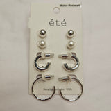 Silver & Pearl studs w/hoops earrings Jewelry - Earrings WHAT'S HOT