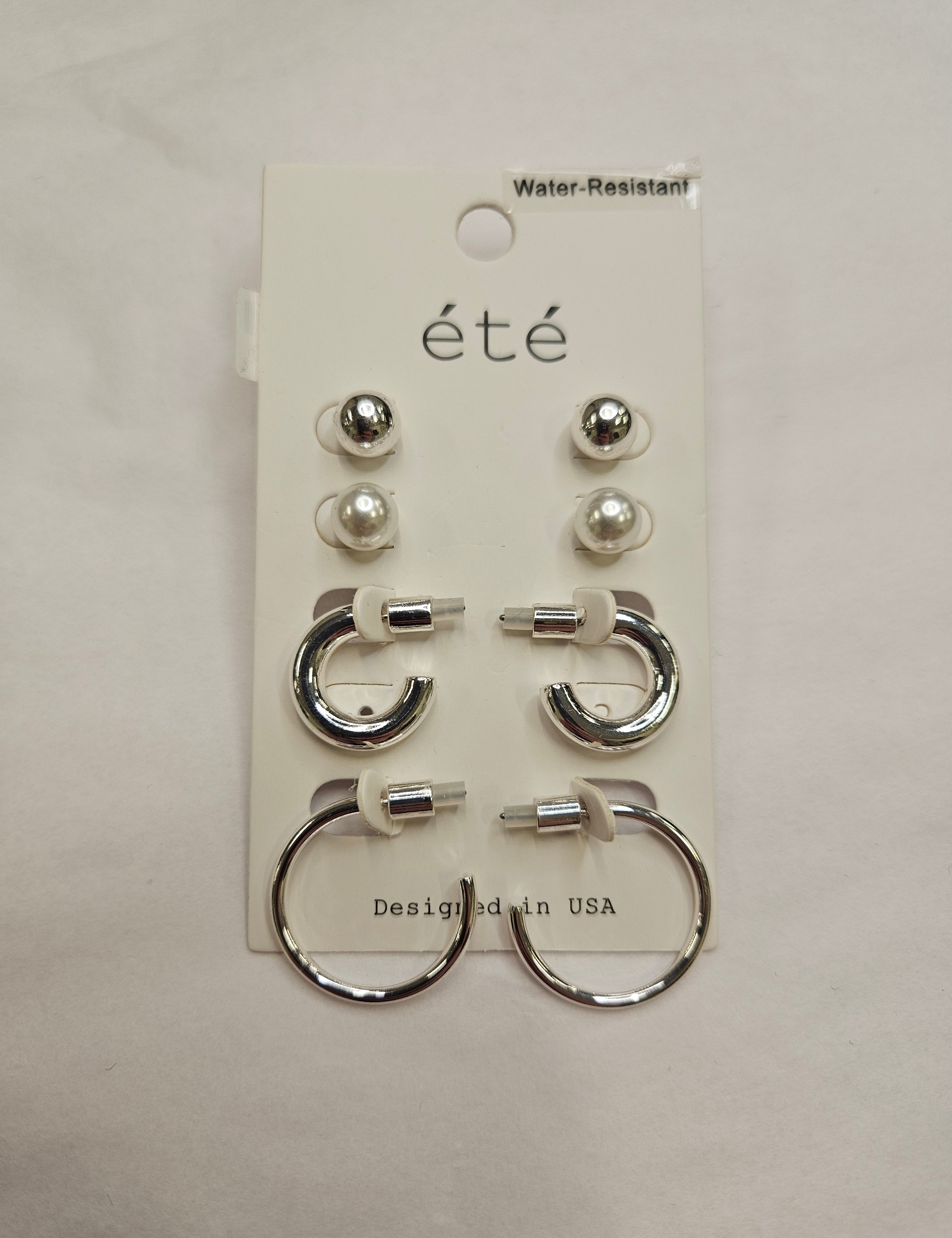 Silver & Pearl studs w/hoops earrings Jewelry - Earrings WHAT'S HOT