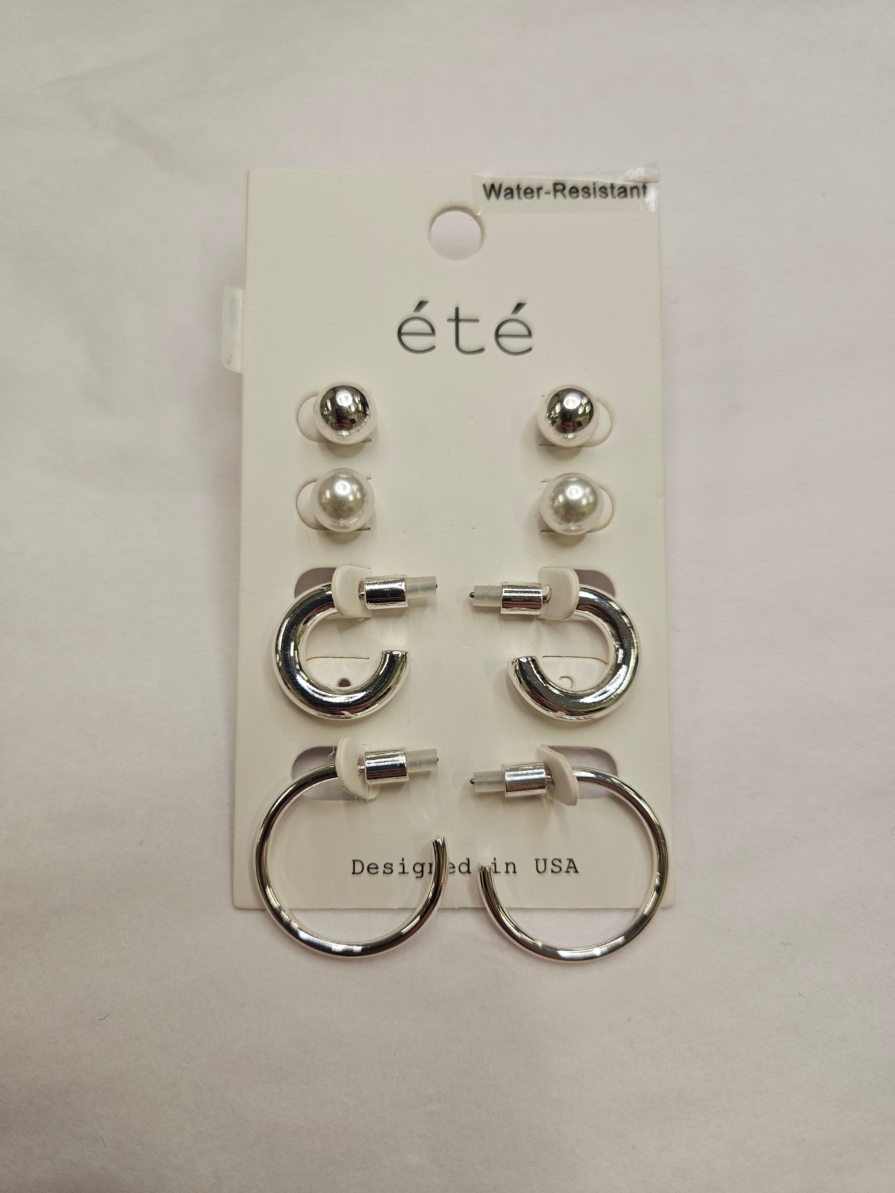 Silver & Pearl studs w/hoops earrings Jewelry - Earrings WHAT'S HOT