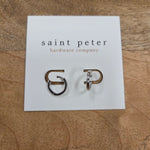 Studded Silver Huggies Jewelry - Earrings St. Peter Hardware