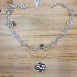 Water Resistant Silver Coin Necklace