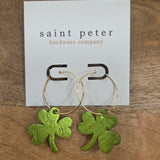 Electric Green Shamrock Earrings Jewelry - Earrings St. Peter Hardware