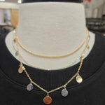 Gold & Silver Triple Layered Necklace Jewelry- Necklace WHAT'S HOT