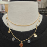 Gold & Silver Triple Layered Necklace Jewelry- Necklace WHAT'S HOT