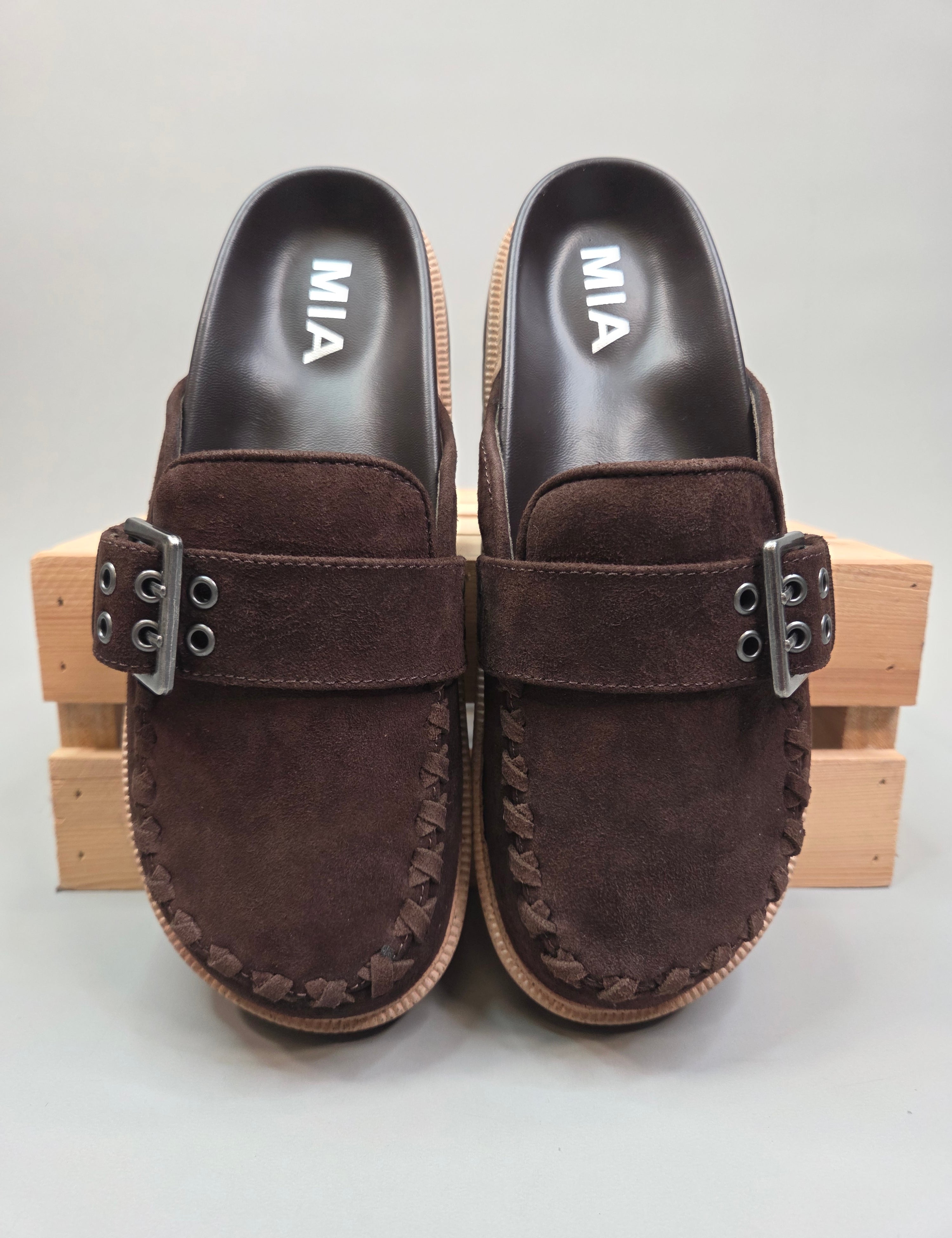 Chocolate Zaina Clog — MIA Shoes - Mules MIA