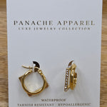 Luxe Gold Circle & Square Earrings Jewelry - Earrings PANACHE