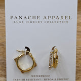 Luxe Gold Circle & Square Earrings Jewelry - Earrings PANACHE