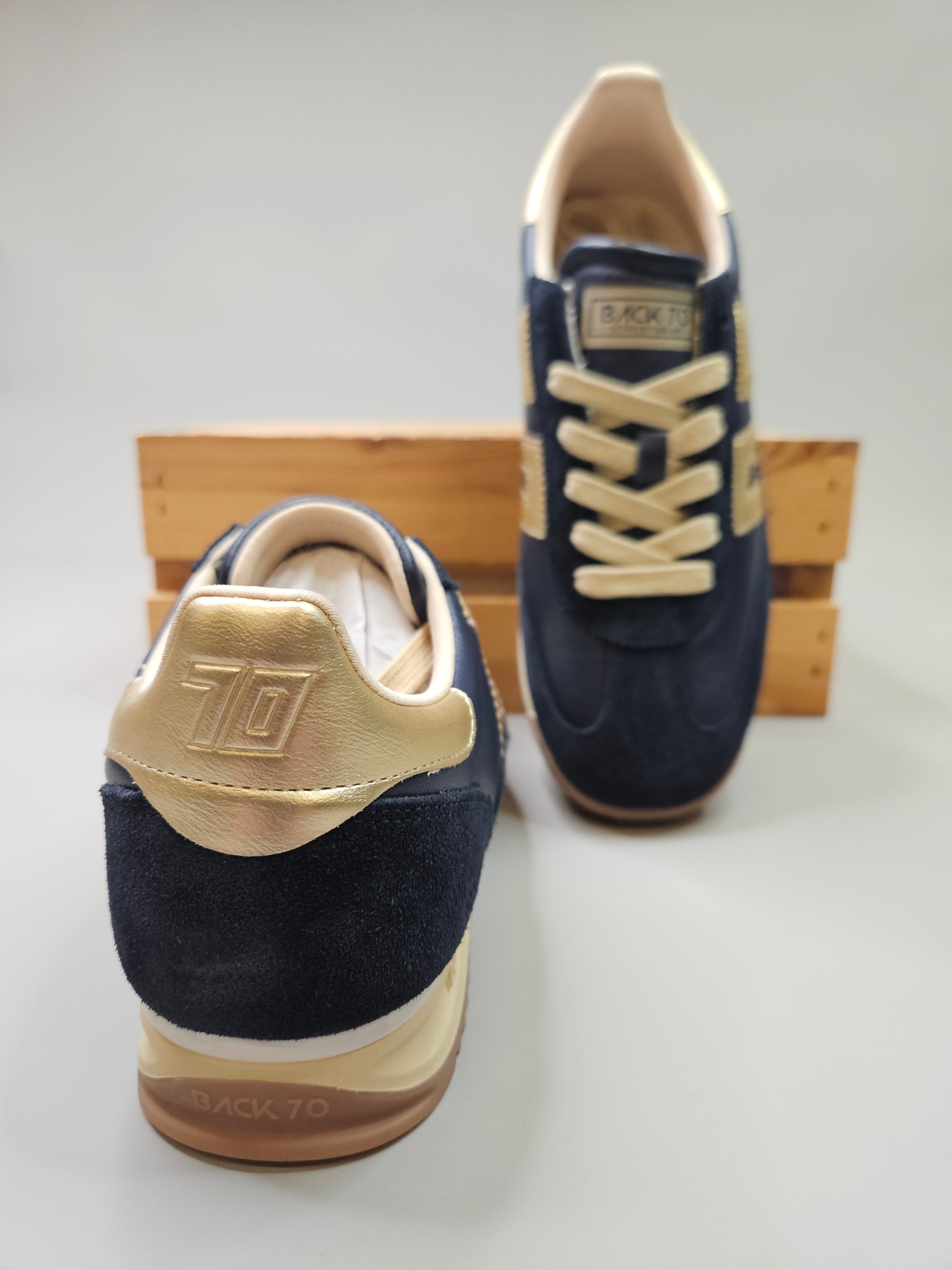 Jogger- Navy Gold Sneaker Shoes - Sneaker Back 70