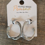 Silver Line Hoop Earrings Jewelry - Earrings WHAT'S HOT