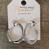 Silver Line Hoop Earrings Jewelry - Earrings WHAT'S HOT