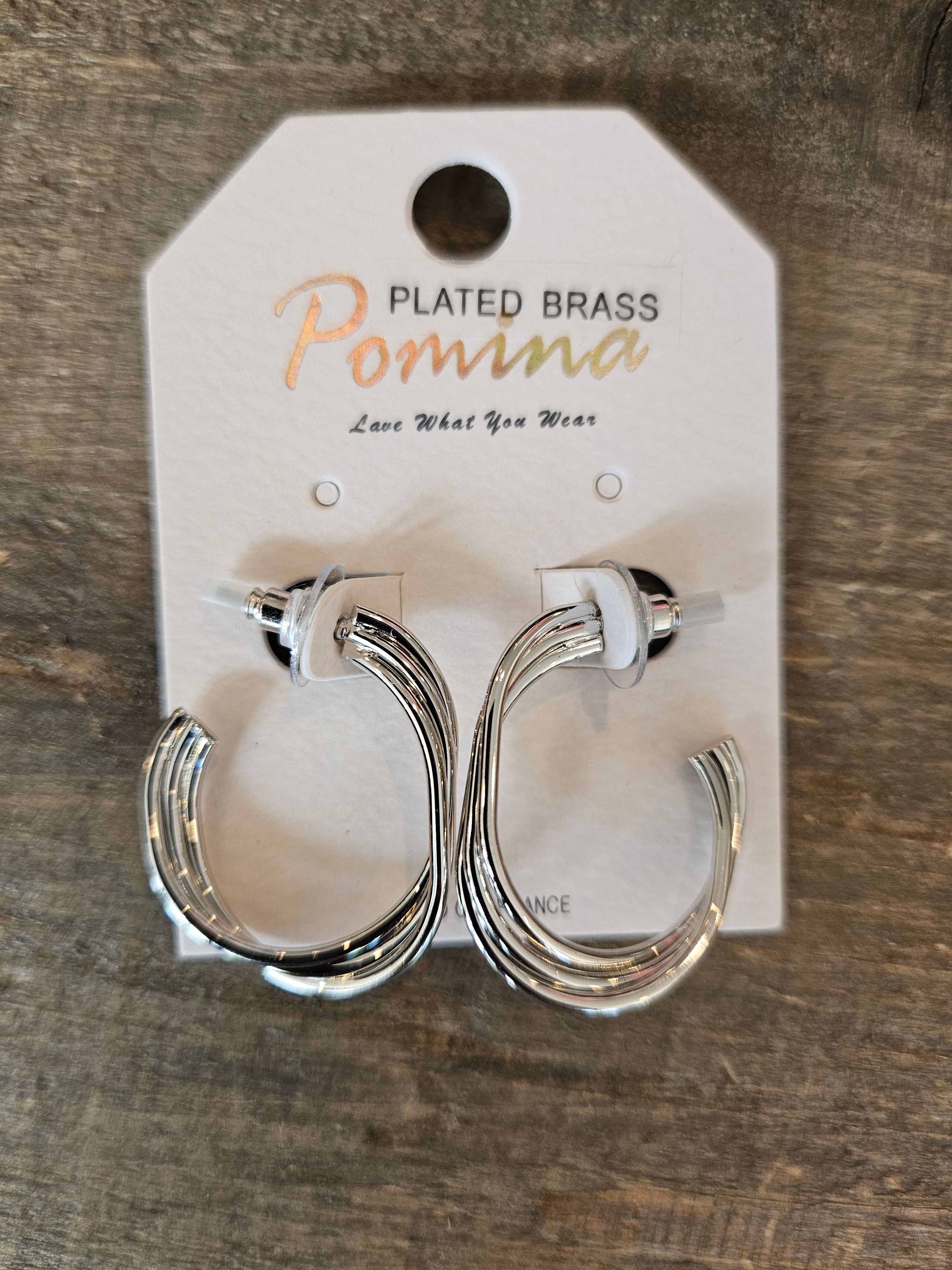 Silver Line Hoop Earrings Jewelry - Earrings WHAT'S HOT
