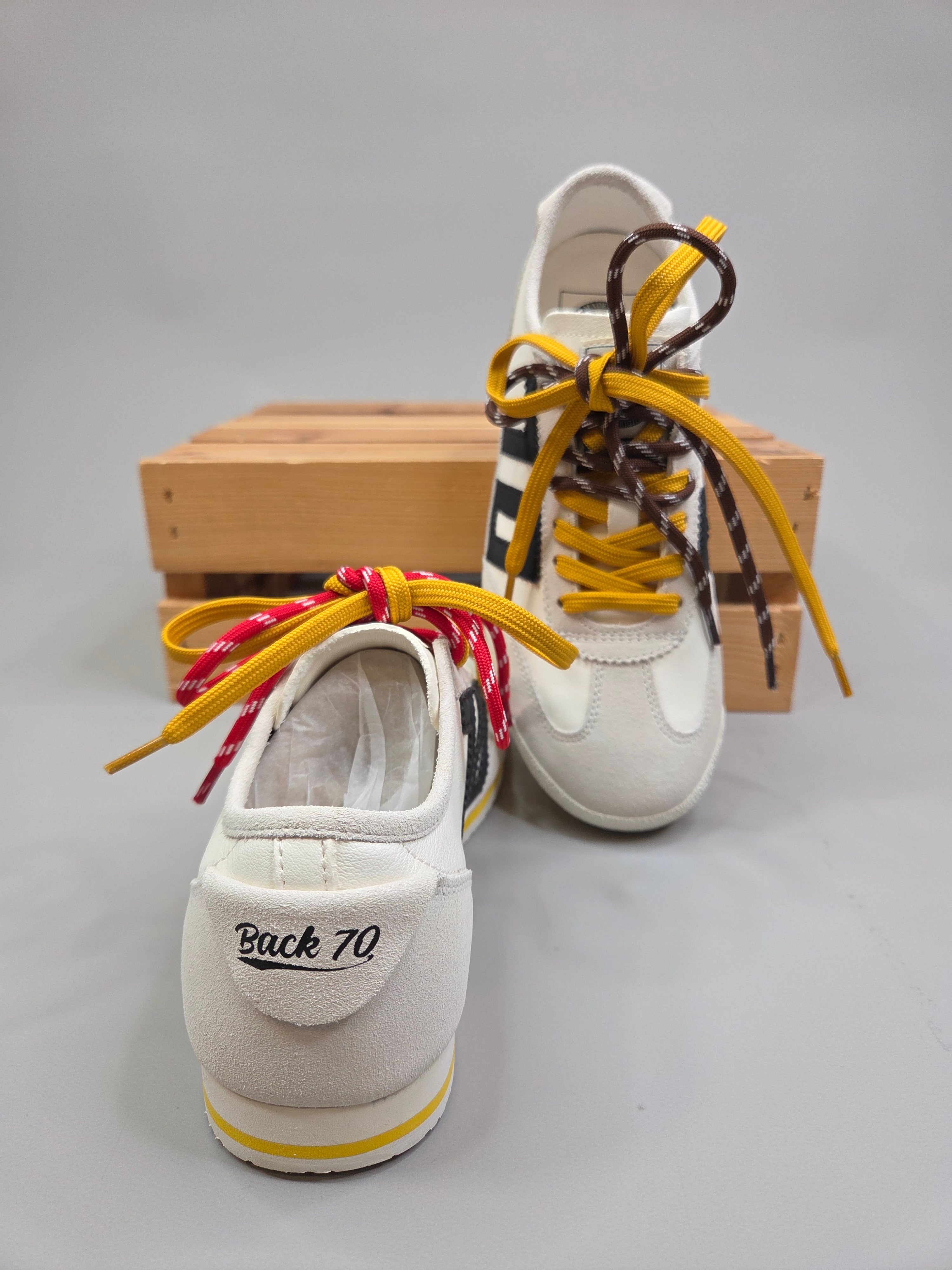 LEON- White & Black Sneaker Shoes - Sneaker Back 70