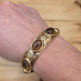 Brown Oval Stone Stretch Bracelet