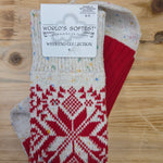 Red Confetti Chenille Crew Socks — World's Softest Accessories - Socks World's Softest