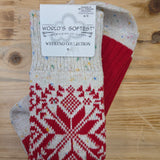 Red Confetti Chenille Crew Socks — World's Softest Accessories - Socks World's Softest