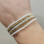 White seed beaded bracelet Jewelry- Bracelets WHAT'S HOT