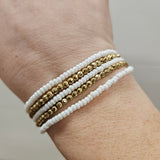 White seed beaded bracelet Jewelry- Bracelets WHAT'S HOT