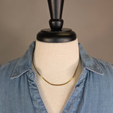 Gold Micro Herringbone Necklace