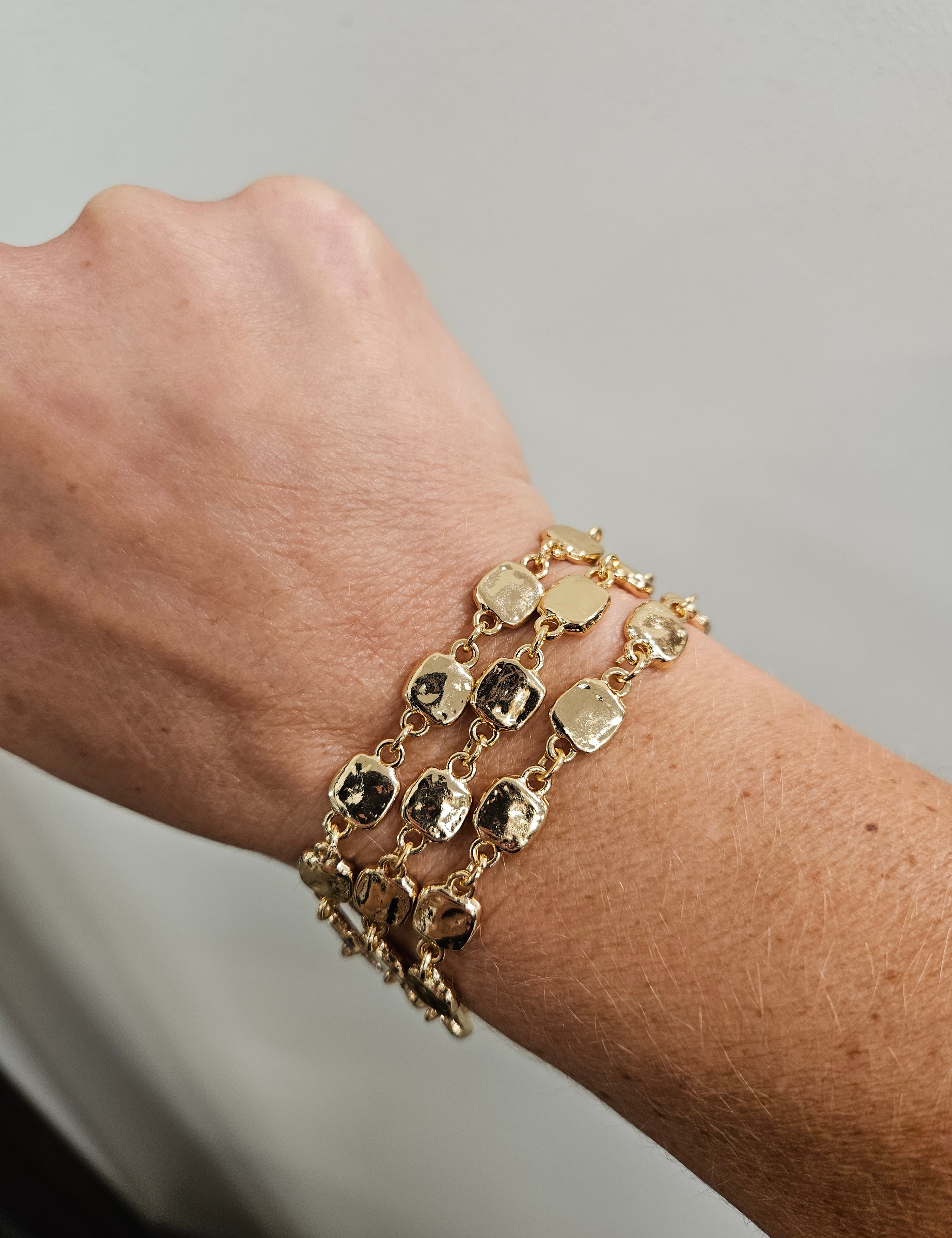 Three Layered Square Toggle Bracelet Jewelry- Bracelet WHAT'S HOT
