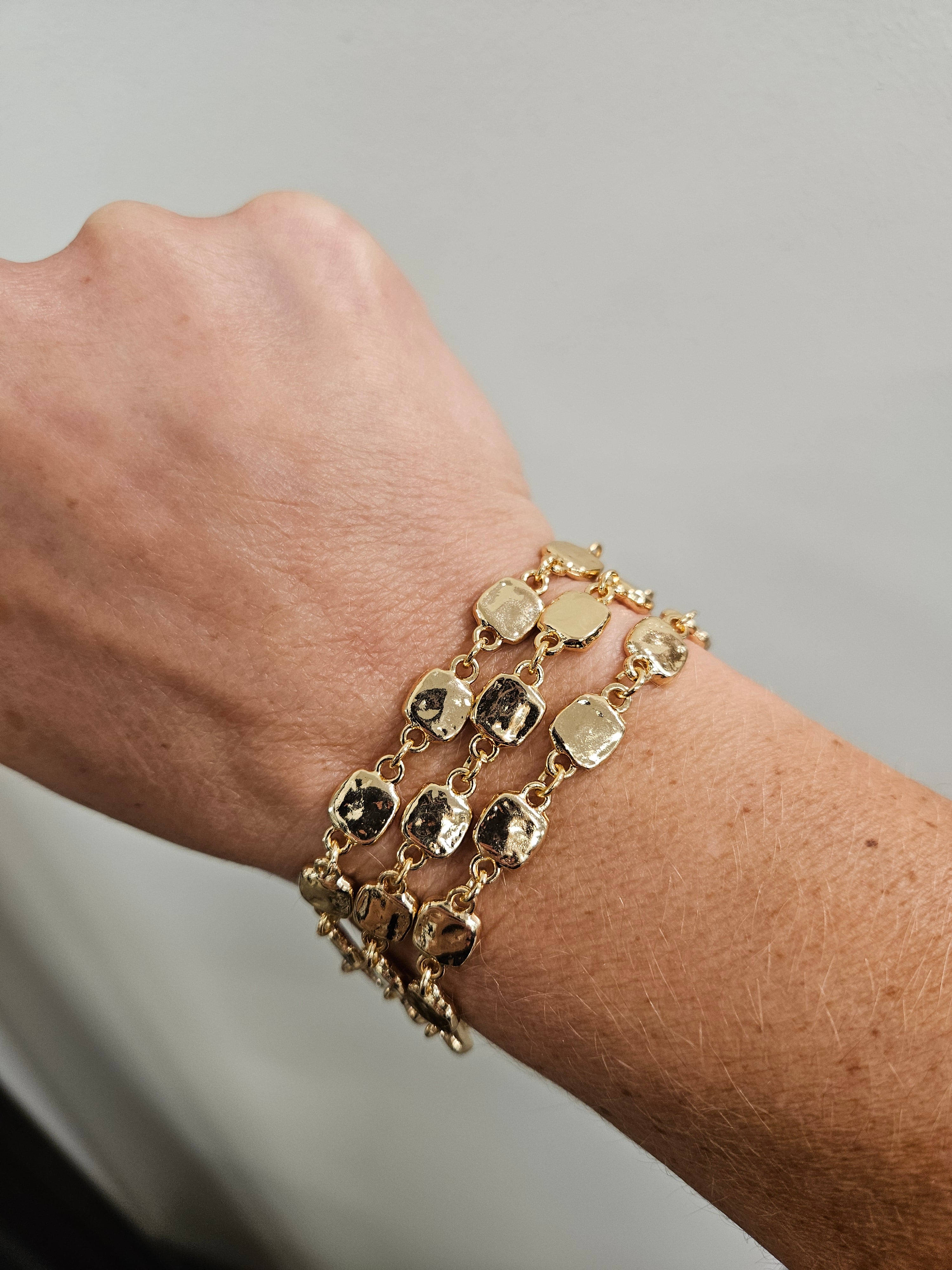 Three Layered Square Toggle Bracelet Jewelry- Bracelet WHAT'S HOT