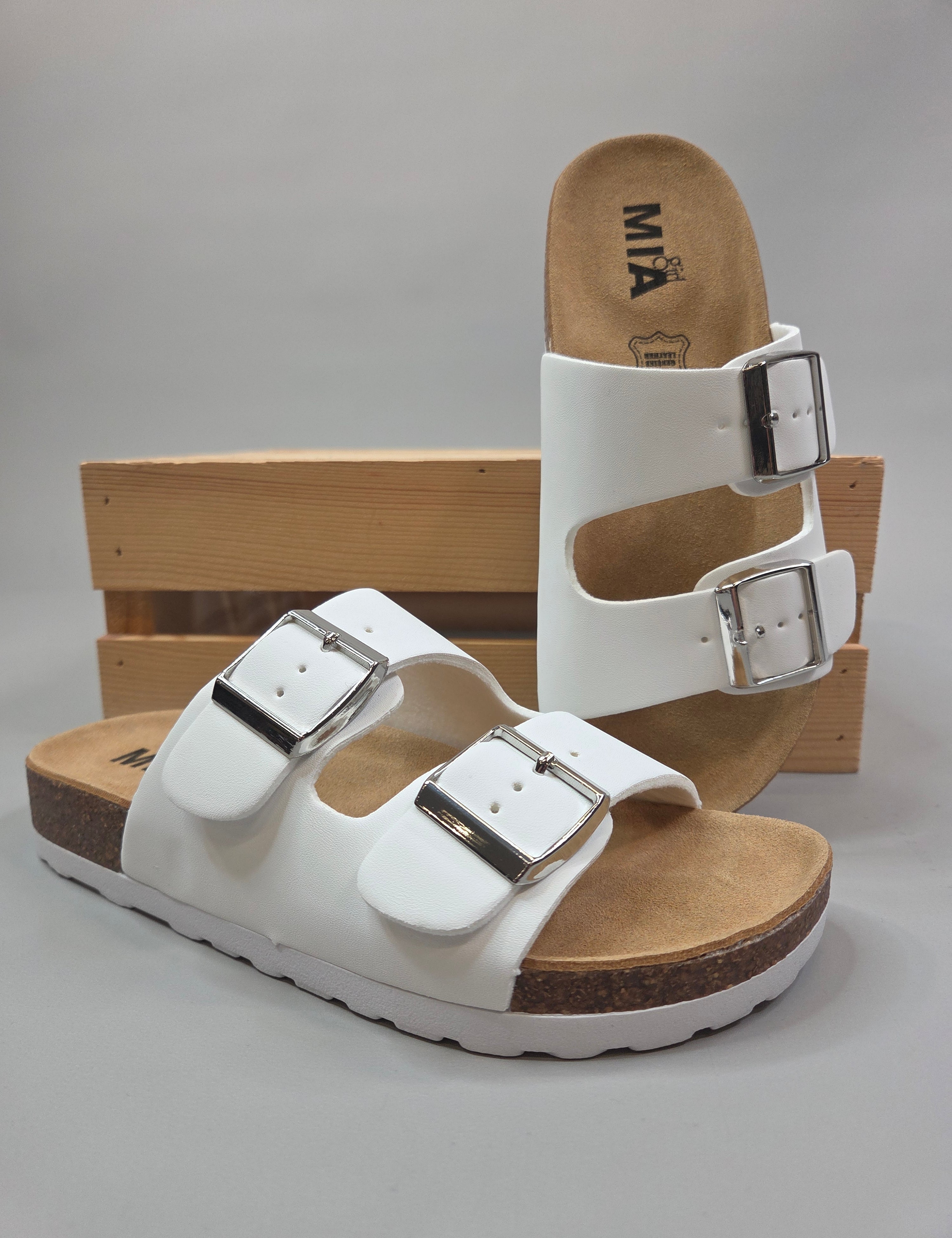 White Ninah Sandals Shoes- Sandals MIA