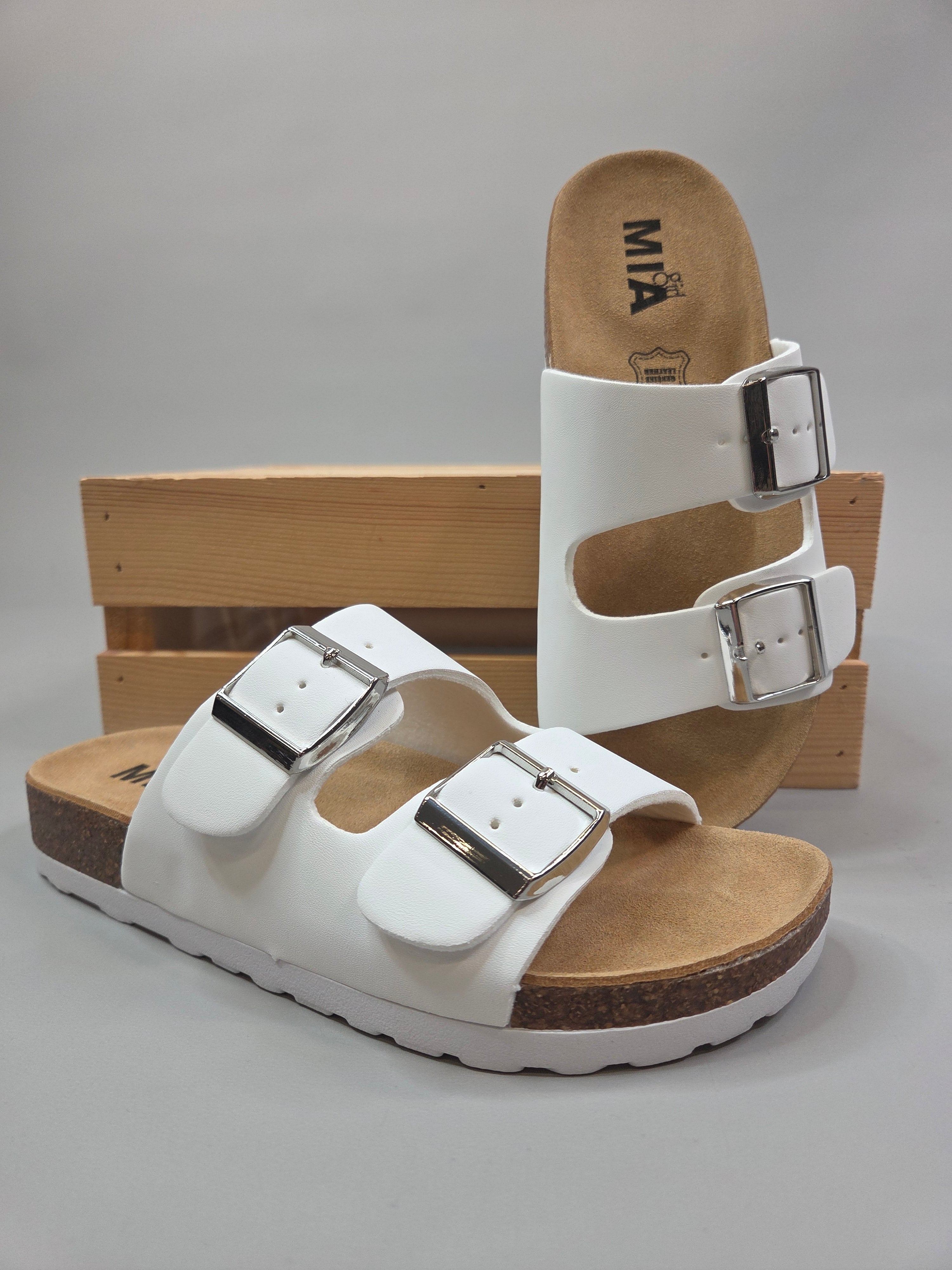 White Ninah Sandals Shoes- Sandals MIA