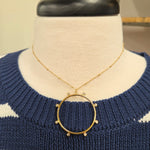 Circle Rhinestone Necklace Jewelry- Necklace PANACHE